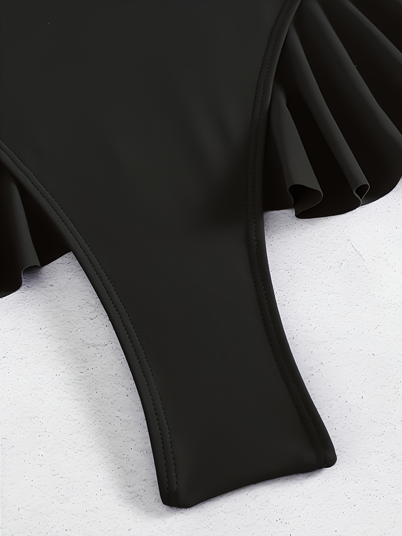 Women's Sexy Swim Bottoms - High-Waisted Non-Transparent Swimtrunks, Stretchy Elegant Bikini Pants for Beach, Pool, Formal Events - Machine Washable Swimwear, Beach Attire, Poolside Fashion, Ruffled Edge Design, Highelastic Material, Comfortable Fit, Summer Vacation, Stylish Swimwear, Durable Swimwear, Swim Shorts, Summer Vacationers - Image 5