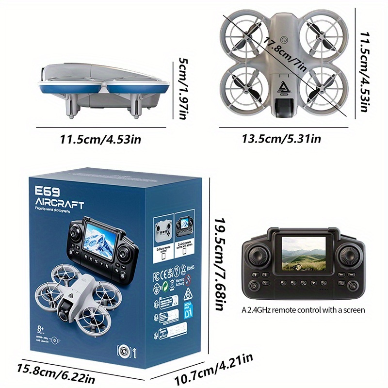 Latest Drone, Follow Safety Drone, Remote Control with Display Screen, Optical Flow Technology, Gesture Recognition, Live Video Streaming, User-Friendly for Beginners, Essential Drone, Ideal Present for Boys And Husbands, New Year Present - Image 4