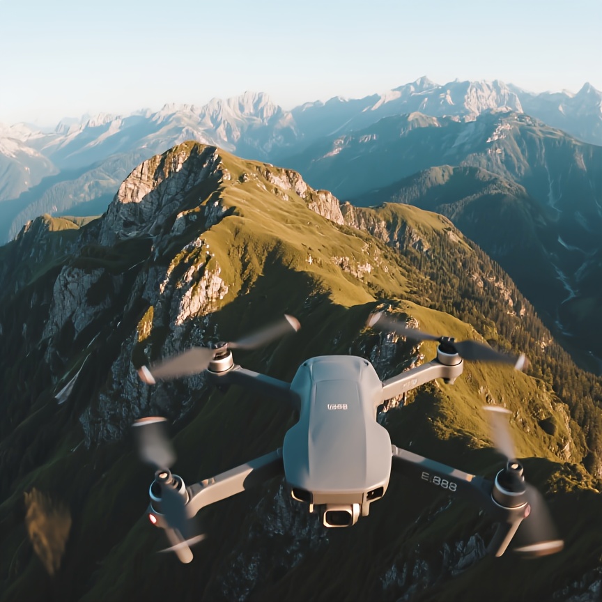 2025 E88 Drone with HD Dual Camera 4K, Screen Control Without Phone, One-Key Takeoff/Return, Wi-Fi App, USB Charging, Drop-Resistant, Easy for Beginners, Ideal Gift for Garden Camping VLOG - Image 6