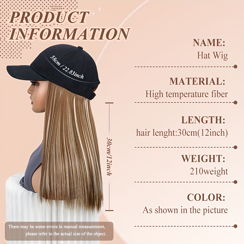 Long Straight Black Synthetic Hair Wig with Bangs - Natural-Looking Baseball Cap Hair Extension for Women, Easy to Style & Maintain, All-in-One Design for Versatile Looks, Hair Wigs, Versatile Hairpiece, Comfortable Fit Cap - Image 6