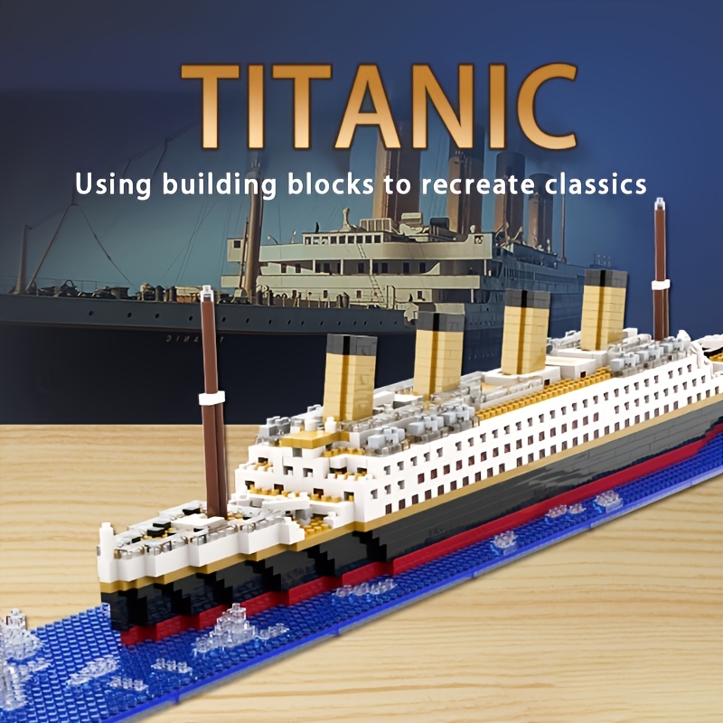 Building Blocks of The Titanic Ship, a Model Toy for Assembly, Decorative Ship Blocks, a Puzzle Toy Suitable for Boys And Girls, Perfect As a Gift for Christmas And Halloween. - Image 5