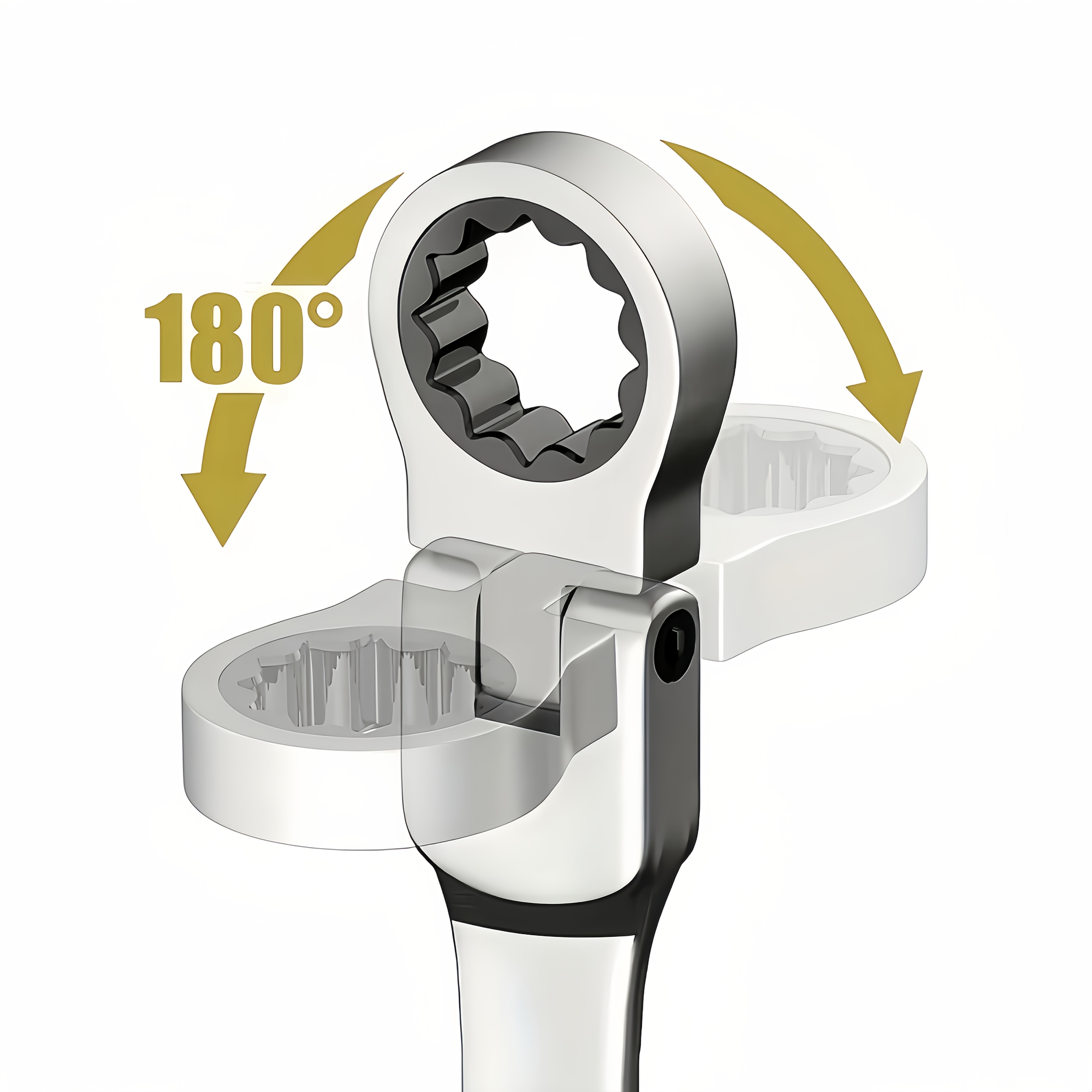 8pcs Multi-function Ratchet Wrench Set, Adjustable Ratchet Wrench Set, Metric, 6-19 Mm, 72 Teeth, Cr-V Steel Ratchet Wrench Set, With Storage Bag, Suitable For Home/automotive/mechanics, Etc., Perfect For Daily Use And A Great Gift. - Image 3