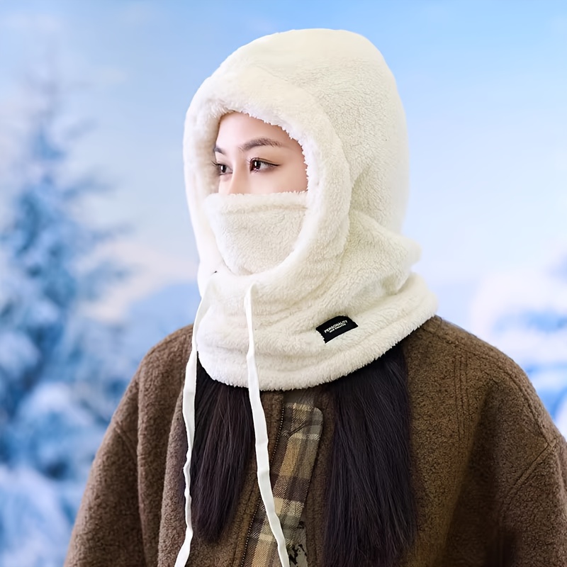 Winter Women'S Pullover Hat with Ear Protection | Windproof and Cold-Resistant, Scarf Integrated, Acrylic, Drawstring Closure, Lightweight, Suitable for Fall/Winter, Available in 6 Colors - Ideal for Christmas, Daily, Birthday Gifts. - Image 13