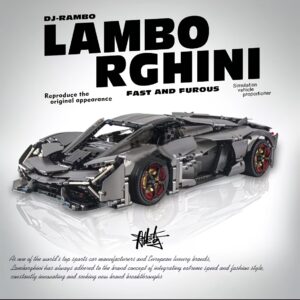 [3811pcs Sports Car Model] Authentically Detailed 1:8 Scale Model Sports Car Building Set | 3811pcs Build And Display Model for Adults, Home Or Office Gift