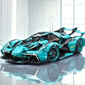 Limited Edition V12 Supercar Building Blocks - Realistic Racing Car Model with V12, Collectible Gift Suitable for Birthdays, Christmas, New Year (for s &)