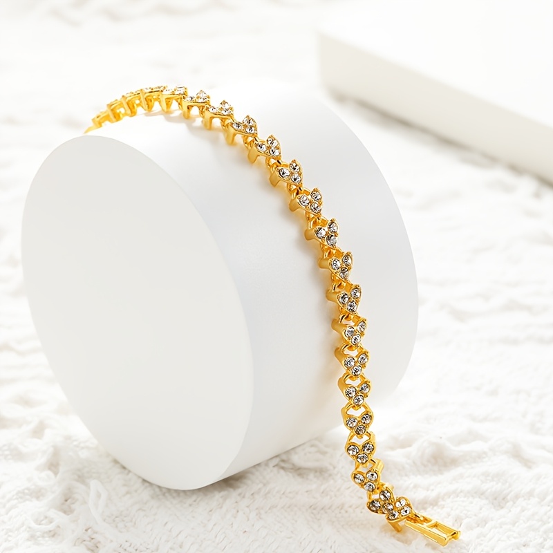 2pcs/set Women'S Watch and Bracelet Set | Gorgeous and Sparkly Quartz Watch with Rhinestones, Fashionable Jewelry Set, Non, Shock-resistant, Analog Display, Alloy Case and - Image 7