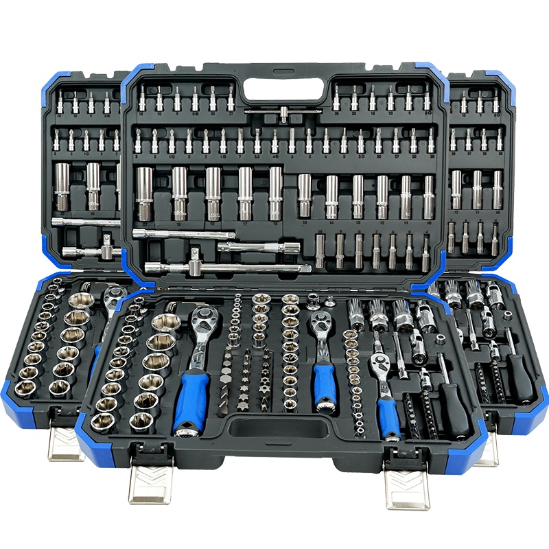 171/45/40+3pcs Professional Car Repair Tool Set, Ratchet Wrench Set, Torque Wrench, 1/2 *1/4" 3/8" Drive Deep And Standard Sockets, Car Repair And Home Machine Tool Set, Suitable for Car And Bicycle Repair Tools - Image 3