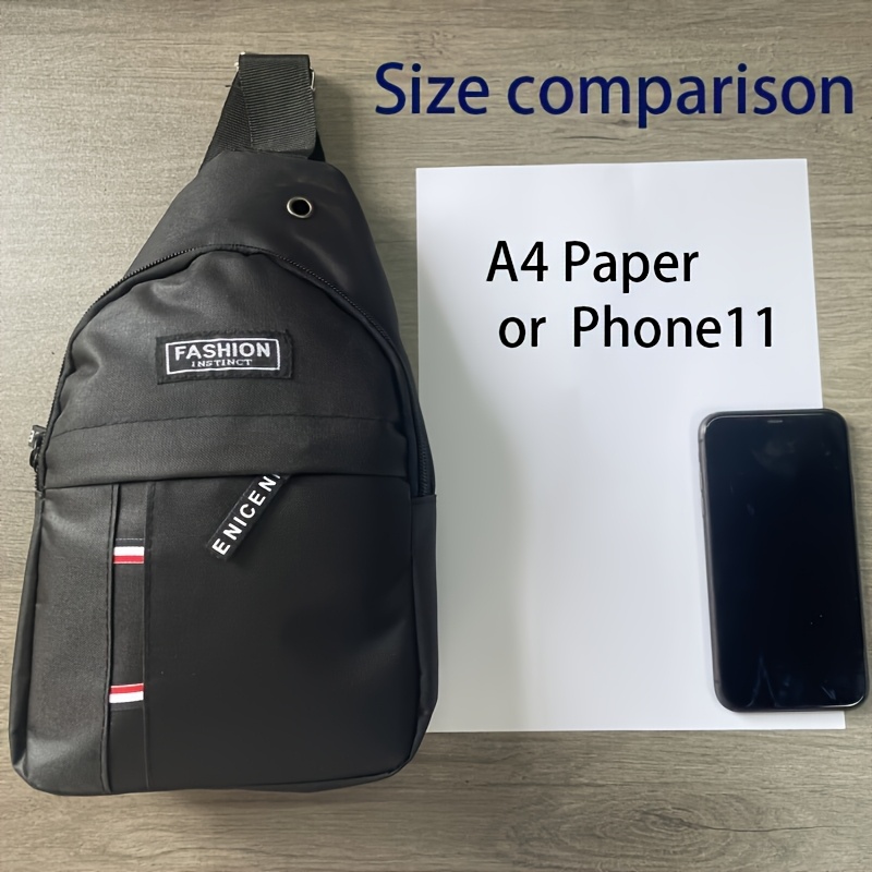 Men's Durable Oxford Cloth Chest Satchel with Adjustable Strap & Zipper Closure - Casual Outdoor Travel Hiking Belt Bag Suitable for Hiking, Travel & Daily Use - Image 9