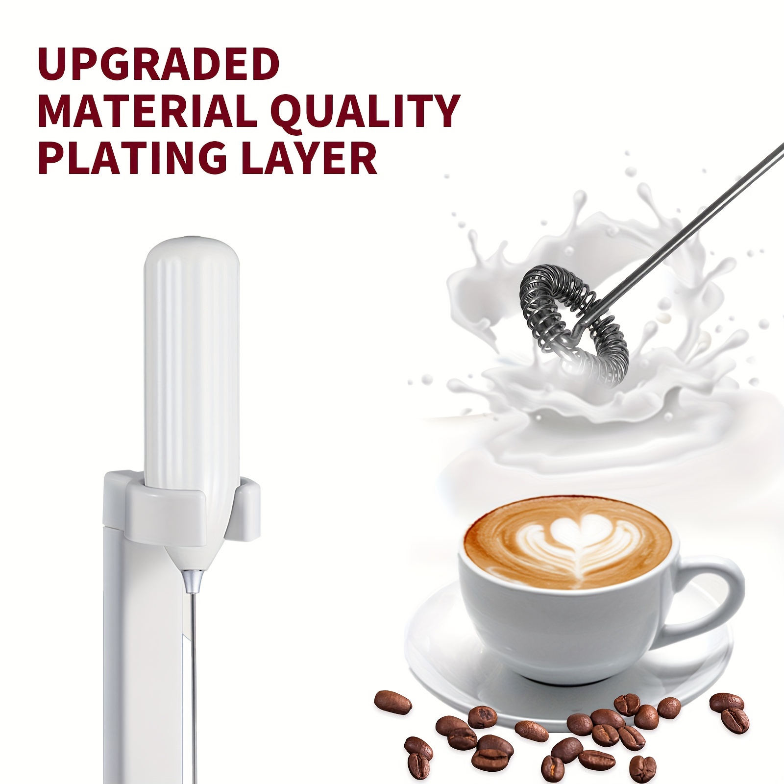 Lalayuan Strong Electric Milk Frother, Milk Foam Maker, Requires Batteries (Not Included) Stainless Steel Beverage Mixer, Portable Electric Whisk for Coffee, Latte, Cappuccino, Chocolate, Matcha Foam Creator, Cordless Mini Coffee Blender - Image 17