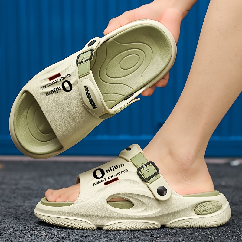 Men'S Summer 2025 EVA Cushioned Slide Sandals - Breathable, Non-Slip, Dual-Purpose Indoor/Outdoor Wear, Comfortable Soft Sole with "ZAP IT!" Graphic Design, Open Toe, Black/White Options, Summer Sandals, Suitable for Women - Image 12