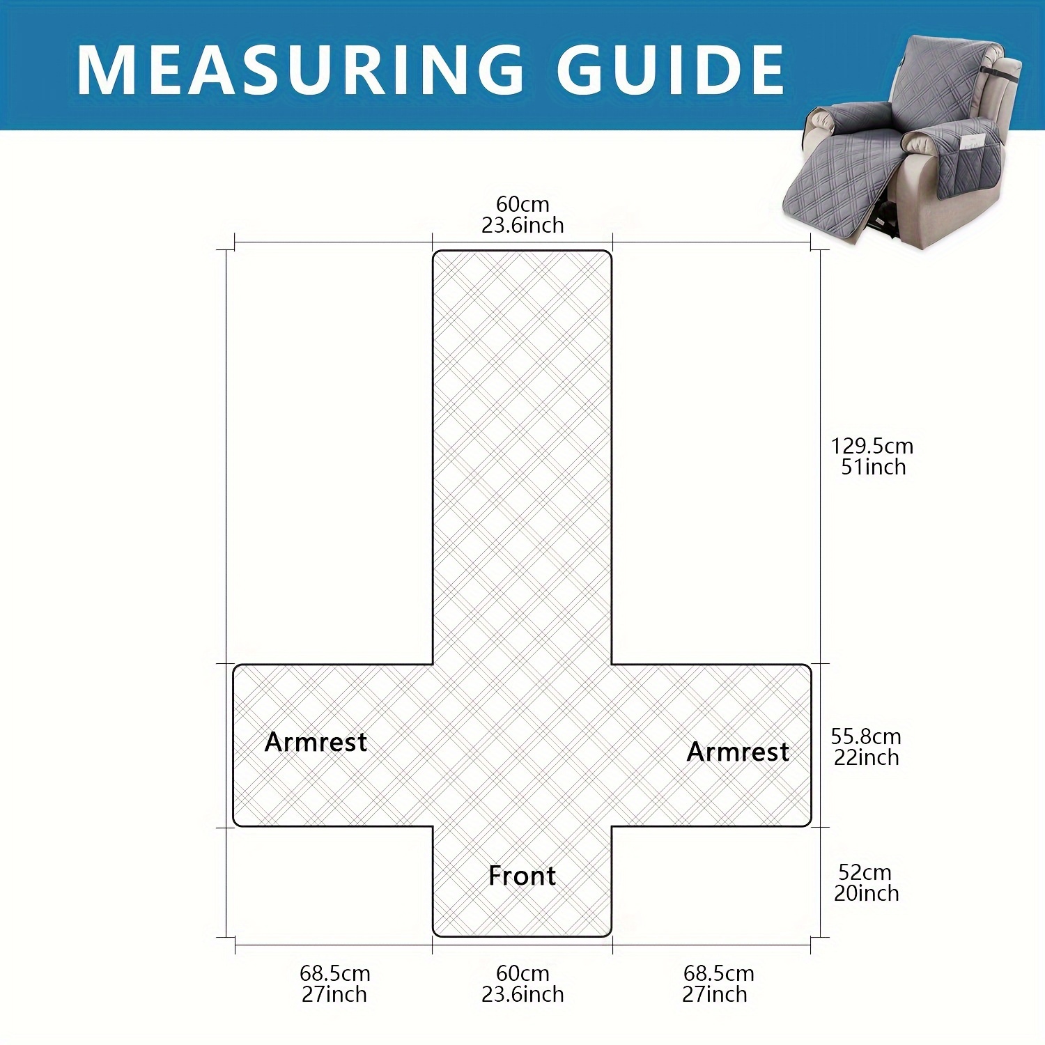 1pc 100% Waterproof Recliner Chair Cover, Non Slip Recliner Covers for Recliner Chair with Pocket, Pet Scratch-Resistant Sofa Slipcover, Washable Furniture Protector, Easy to Install for Living Room, Home Decor, Thanksgiving Decor, Christmas Deco. - Image 4