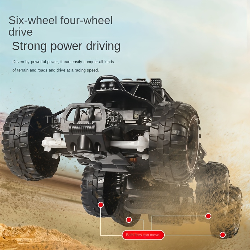 2.4G Alloy Off-Road Vehicle with Six Wheels, Smooth on Irregular Terrain, Sand, and Mountain Roads, Long-Lasting Battery, Perfect for Halloween, Christmas, and Birthday Gifts - Image 4