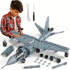 [Rust-Proof Metal Jet] Rust-Proof | Strong DIY Metal Jet Model | Manual Assembly | 6-14 Years Old | Holiday Gifts