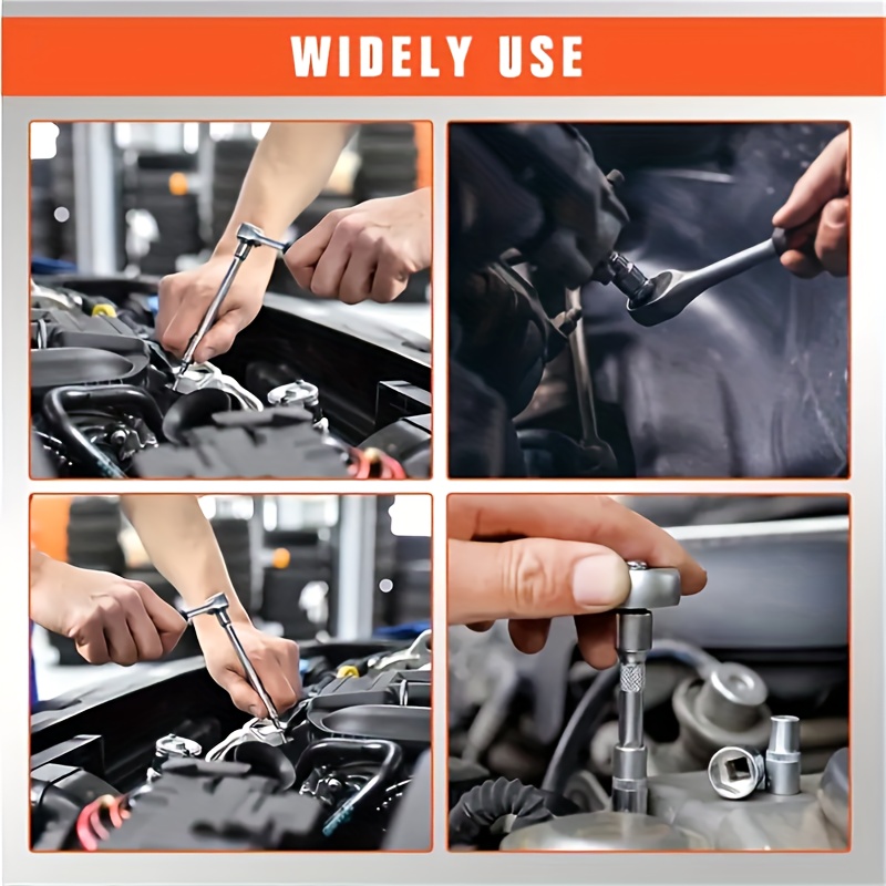 171/45/40+3pcs Professional Car Repair Tool Set, Ratchet Wrench Set, Torque Wrench, 1/2 *1/4" 3/8" Drive Deep And Standard Sockets, Car Repair And Home Machine Tool Set, Suitable for Car And Bicycle Repair Tools - Image 10