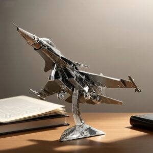 Metal Puzzle Assembly Toy Airplane Model, 3D Creative Puzzle Game, Fighter Jet Model, Craft Home Decor Piece, Artwork, Christmas And Halloween Gift, Puzzle Toy Model.