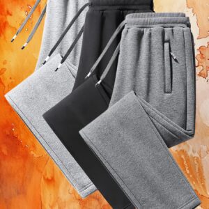 Men'S Casual Jogger Pants - Soft Stretchy Fabric, Mid-Rise Straight-Leg with Side Zipper Pockets, All-Season Comfort for Running, Hiking, And Outdoor Activities, Jogging Pants, Hiking Apparel, Sleek Design, Durable Construction, Minimalist Style