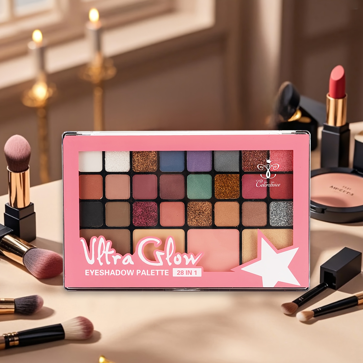 Makeup Five-Piece Set: Lip Gloss, Eyebrow Pencil, Shading Pen, Face Powder, Lip Liner-Perfect Makeup Essential-Suitable for Beginners And Professionals-Best Christmas/ Valentine's Day/ Anniversary Gifts - Image 8