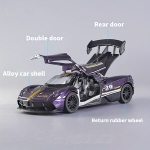 3-Door Return-to-Front Alloy Sports Car Model, Durable and Fall-Resistant, Suitable for Living Room, Study Desk Decoration and Gifts, Ideal for Home, Office or Living Room Display