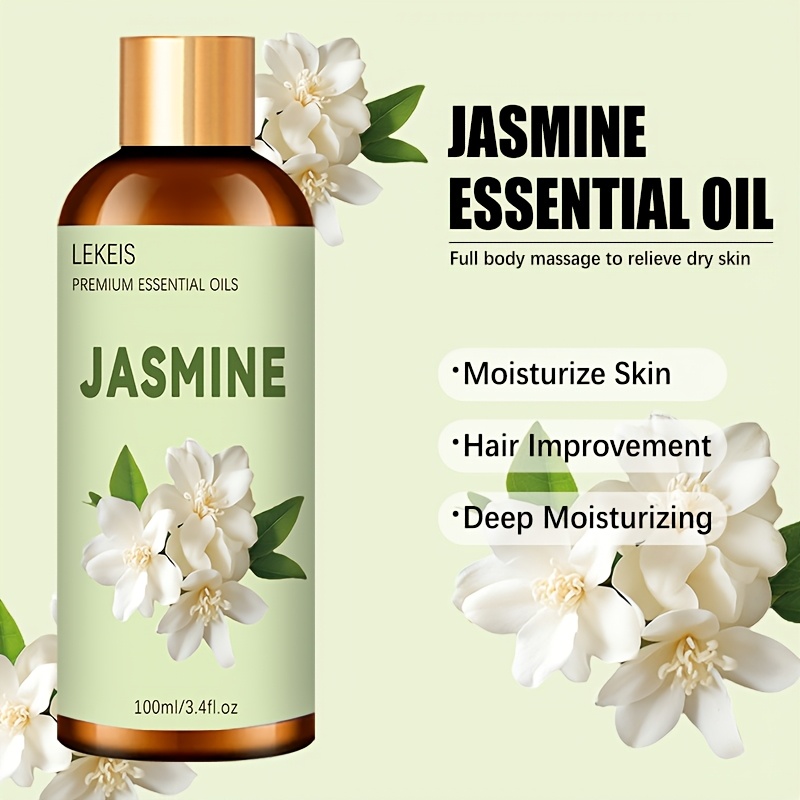 3.38oz/1.01oz/0.34oz Jasmine Essential Oil | 100% Plant Extract, Long-Lasting Moisturizing Hydration, Suitable for Dry Hair and Skin, Multi-Purpose for Massage, Skincare, Bathing, Diffusers, Humidifiers, All Skin Types - Image 9