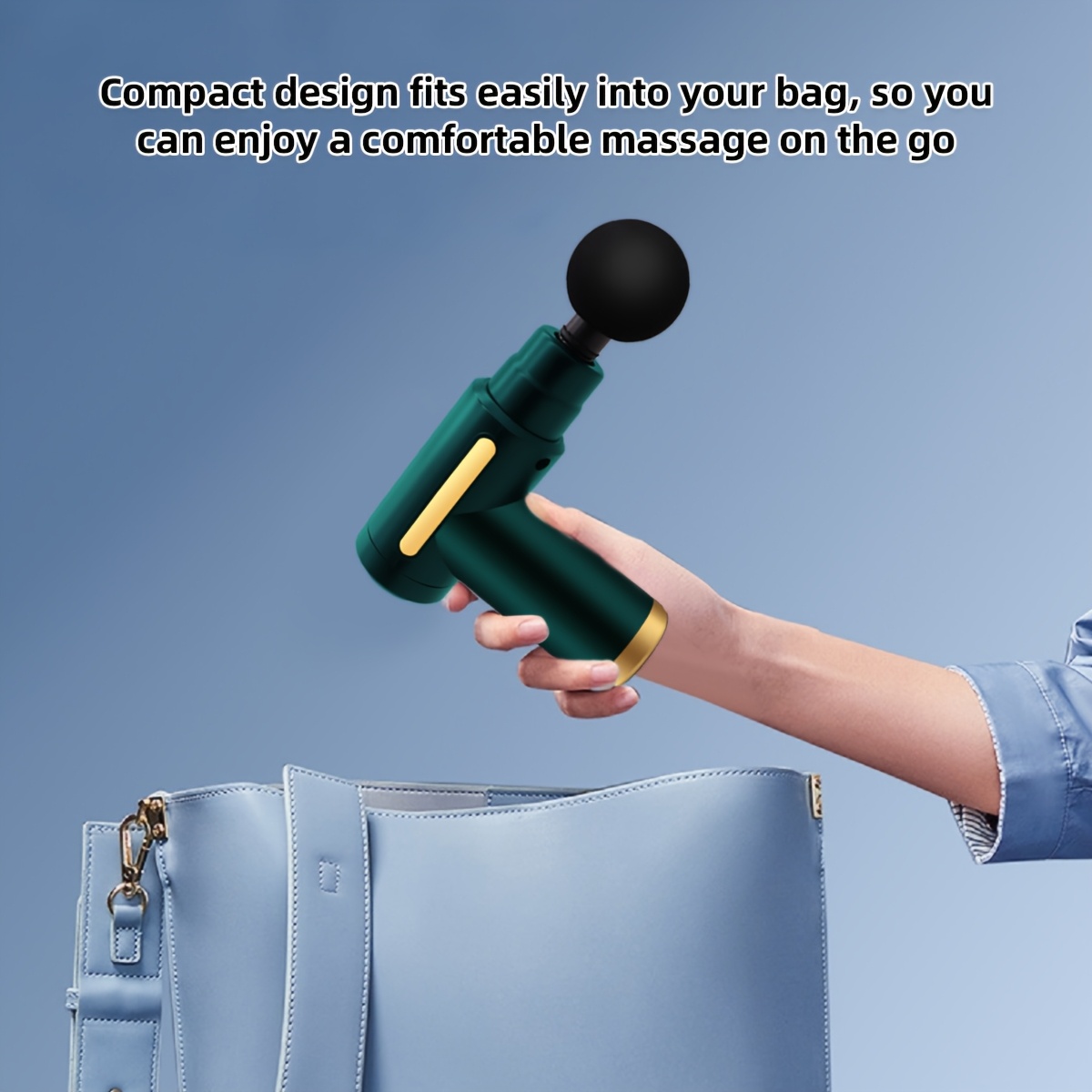 Electric Muscle Massager Gun, 4-Head Portable Handheld, Cord-Free Operation with 6-Speed Adjustable Settings, 4 Attachments, Smart App-Free Mode, Deep Tissue for Athletes, Gym Use - Image 3