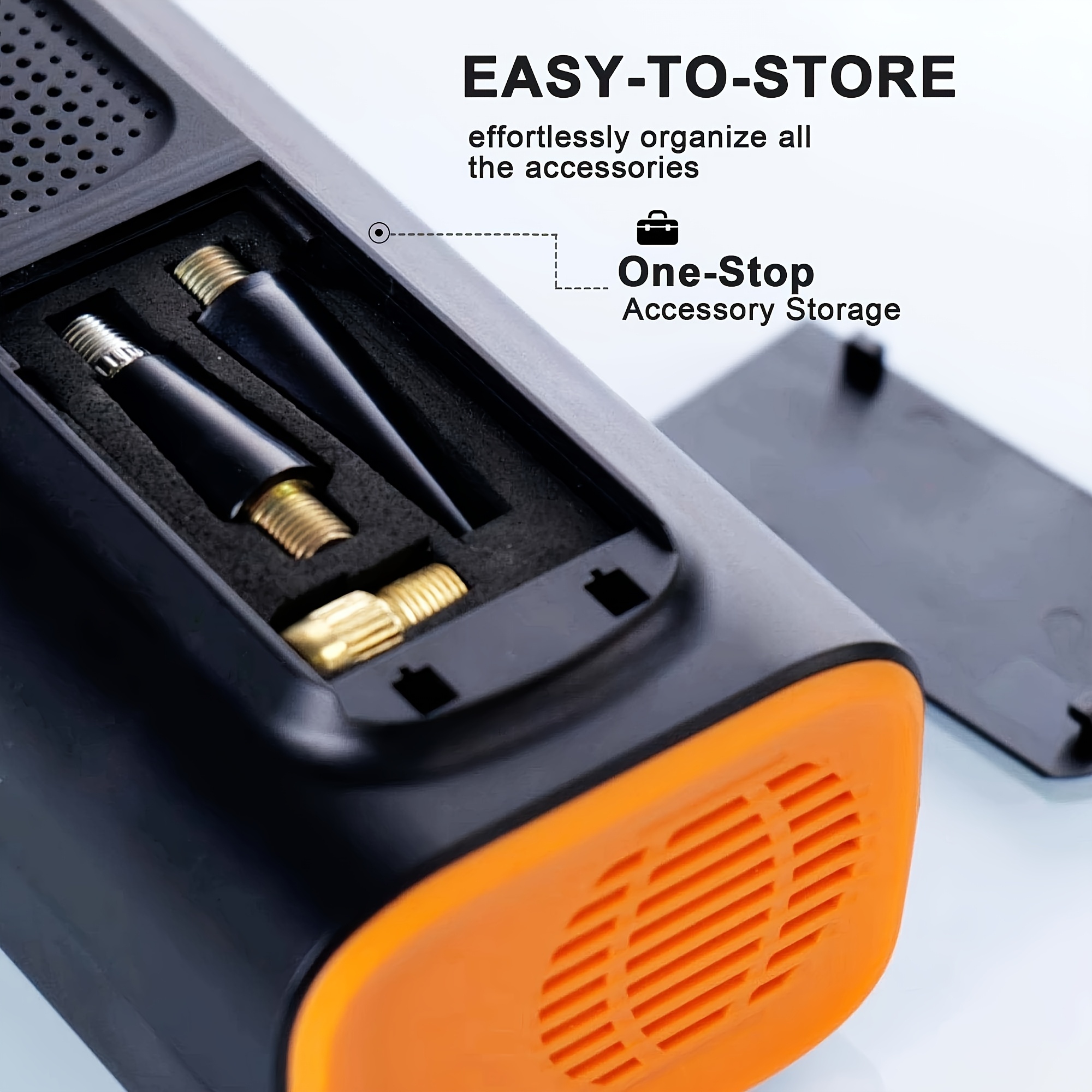 Portable Tire Inflator, Air Compressor Air PumpWith Digital Pressure Gauge, 150 PSI, Air Pump with Strong Light for Car, Motorcycle, Electric Bike, And Bicycle, Tire Inflator Portable, Car Inflator for Tires, Emergency Car Tool, Vehicle Maintenance - Image 9