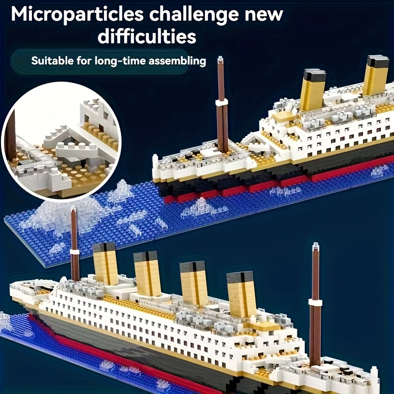 Building Blocks of The Titanic Ship, a Model Toy for Assembly, Decorative Ship Blocks, a Puzzle Toy Suitable for Boys And Girls, Perfect As a Gift for Christmas And Halloween. - Image 6
