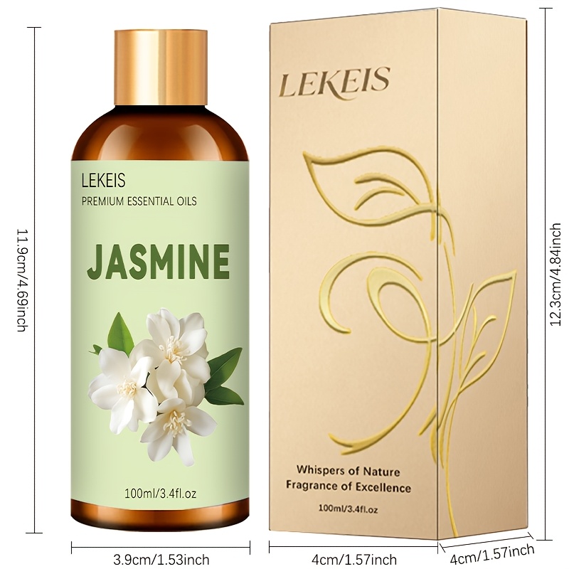 3.38oz/1.01oz/0.34oz Jasmine Essential Oil | 100% Plant Extract, Long-Lasting Moisturizing Hydration, Suitable for Dry Hair and Skin, Multi-Purpose for Massage, Skincare, Bathing, Diffusers, Humidifiers, All Skin Types - Image 4