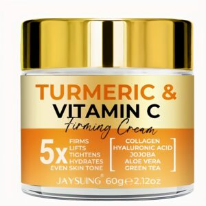 2 Boxes Of Turmeric And Vitamin C Firming Cream, Containing Collagen, Wild Orange, Vitamin E - Suitable For All Skin Types, Vitamin A Acid Used For Moisturizing, Firming, And Evening Out Skin Tone, Korean Skincare Products, He Best Christmas Gift
