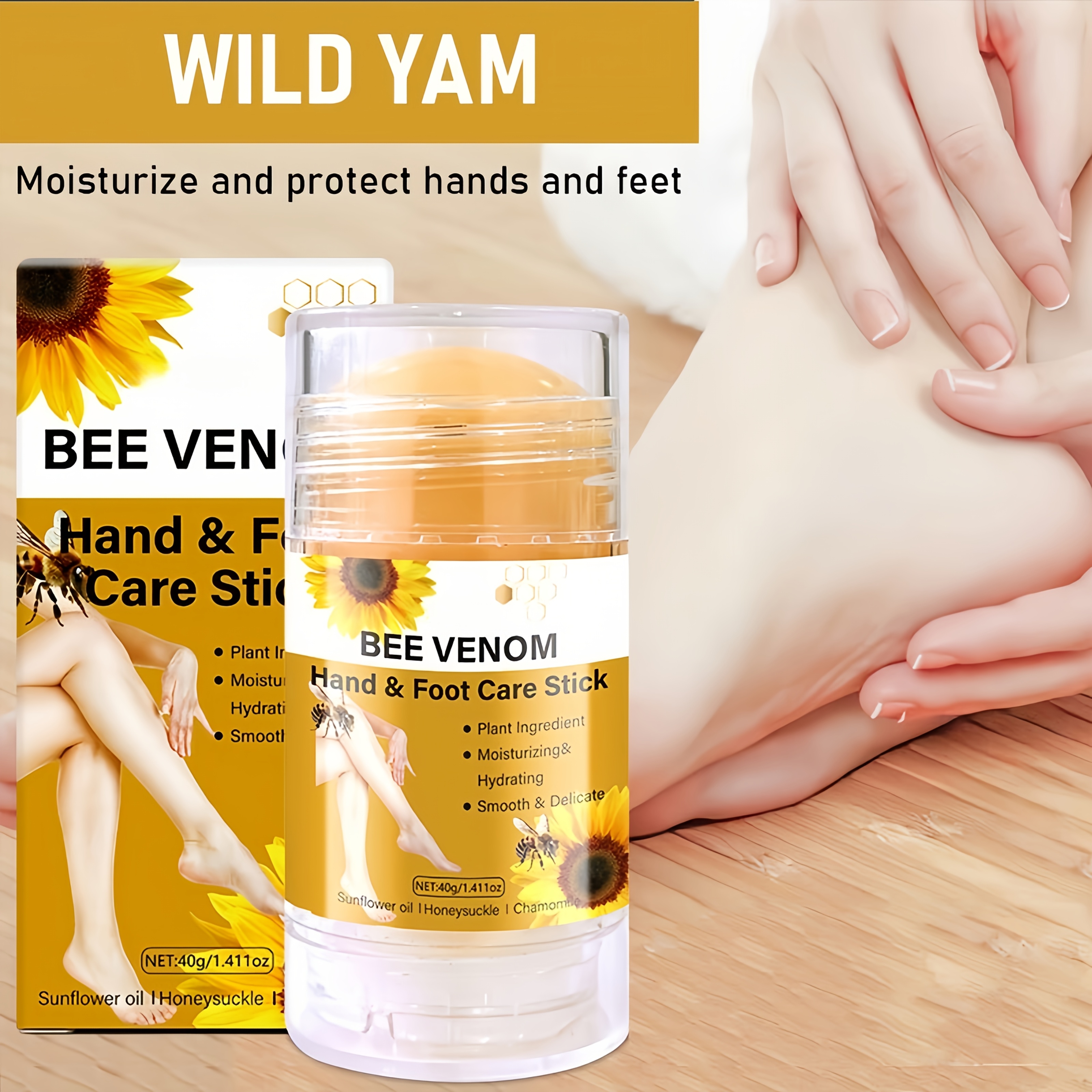 5pcs Bee Venom Care Set for Lips, Face, Neck, Hands, Feet and Whole Body Care, moisturizing and nourishing, suitable for dry and rough problems, all-round care, lightweight and non-greasy, fast-absorbing, mild and non-irritating, portable and easy to - Image 4