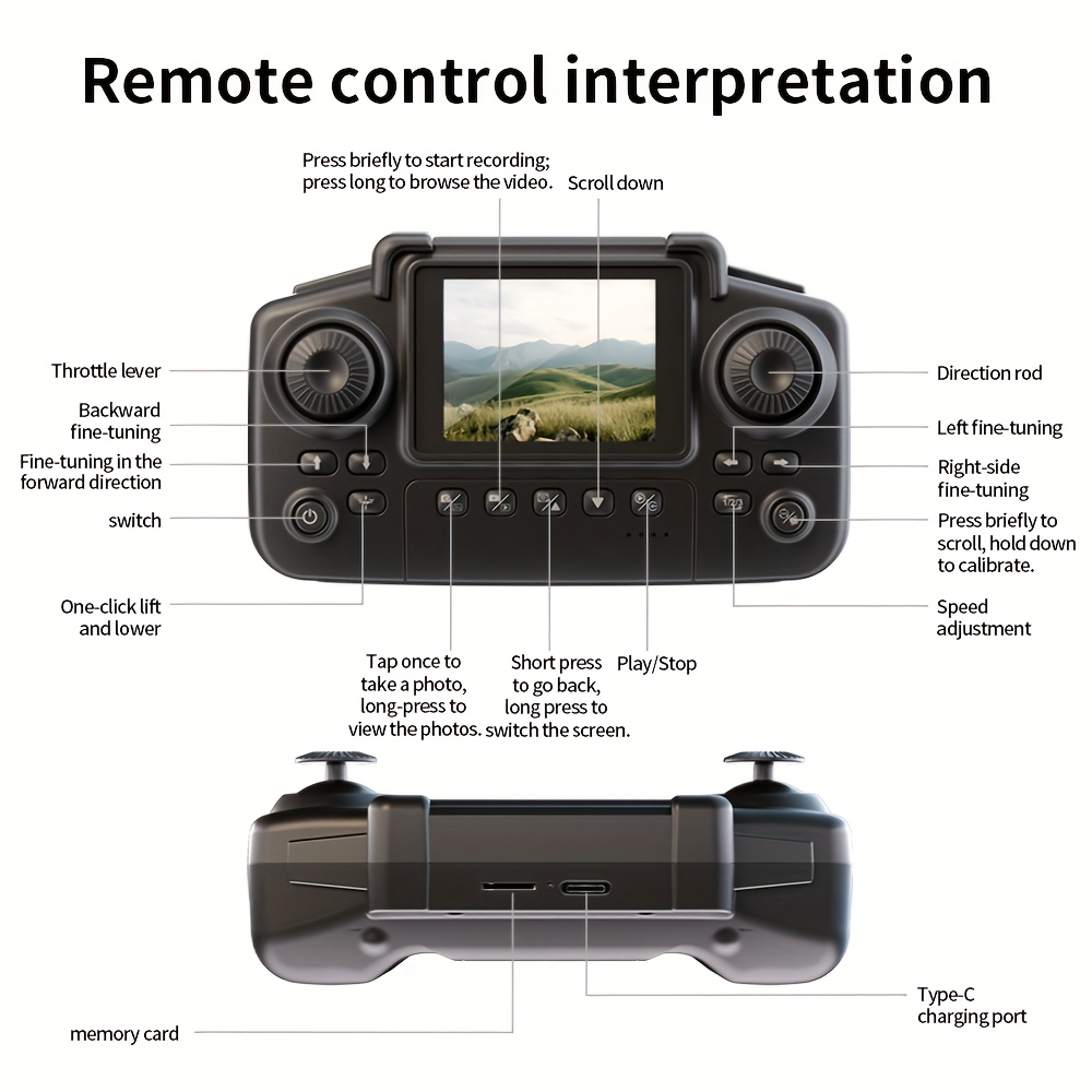 E69 Foldable Drone with Screen Control, Dual Camera & Optical Flow - Quadcopter Suitable for Beginners, Indoor/Outdoor FPV Aerial Photography Drone, Perfect for Gifts (Compatible for) - Image 4