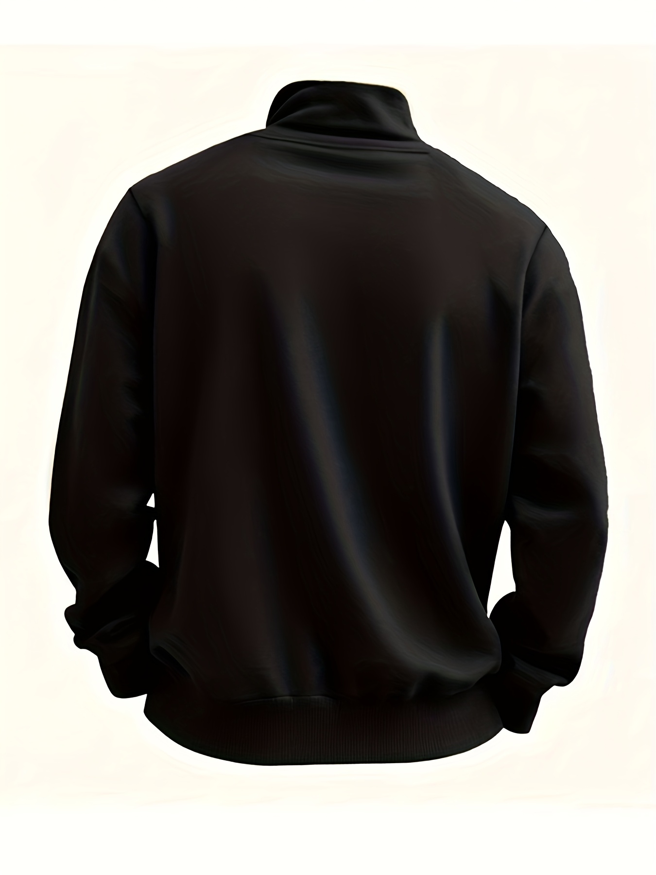 Men'S Thickened Long-Sleeve Shirt - Half-Zip, Versatile Long-Sleeve Polo Shirt, Casual And Adaptable, Featuring a Chest Pocket, Suitable for Autumn/Winter. - Image 9