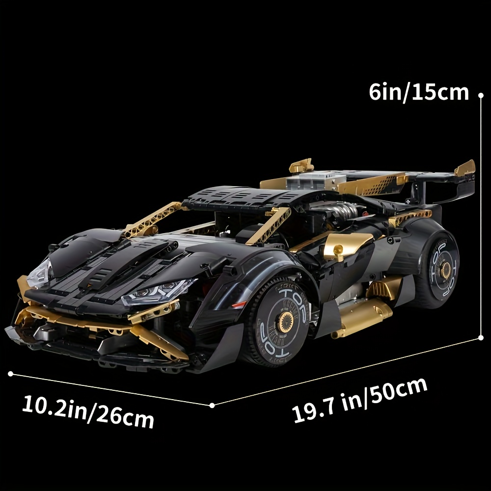 2519pcs 1:10 Racing Building Block Toy, Technological Design Building Block Model, Simple And Easy to Operate for Holiday Gifting Birthday/Christmas/Halloween - Image 3