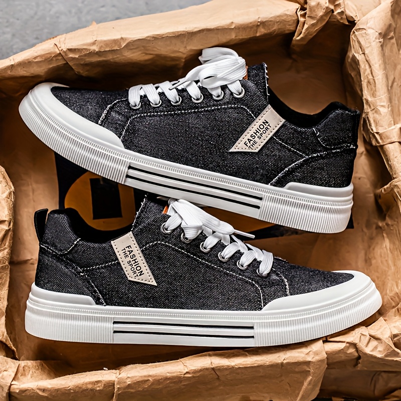 Men's Casual Skate Shoes - Lightweight Breathable Canvas Sneakers with Lace-Up Closure, Round Toe & Durable PVC Sole for Casual Attire, Running, Gym - Unisex All-Season Versatile Footwear, Running Shoes, Modern Sneakers, Fabric Lined Interior - Image 7