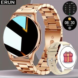 ERUN Smartwatch, 1.50-inch Round Screen for sports Watch | 240*240 Resolution, Minimalist Design, Stylish for Men/Women, Suitable for Sports and Leisure, Compatible with Android and iPhone, Ideal Gift for Family and Friends