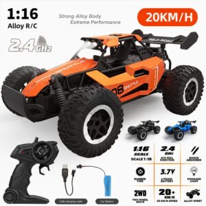 [1:16 Scale RC Drift Car] 1:16 Scale RC Drift Car | 4WD 2.4GHz High Speed Racing Car with LED Lights & Water Spray Function | Gift for Adults, Boys, Girls & Kids