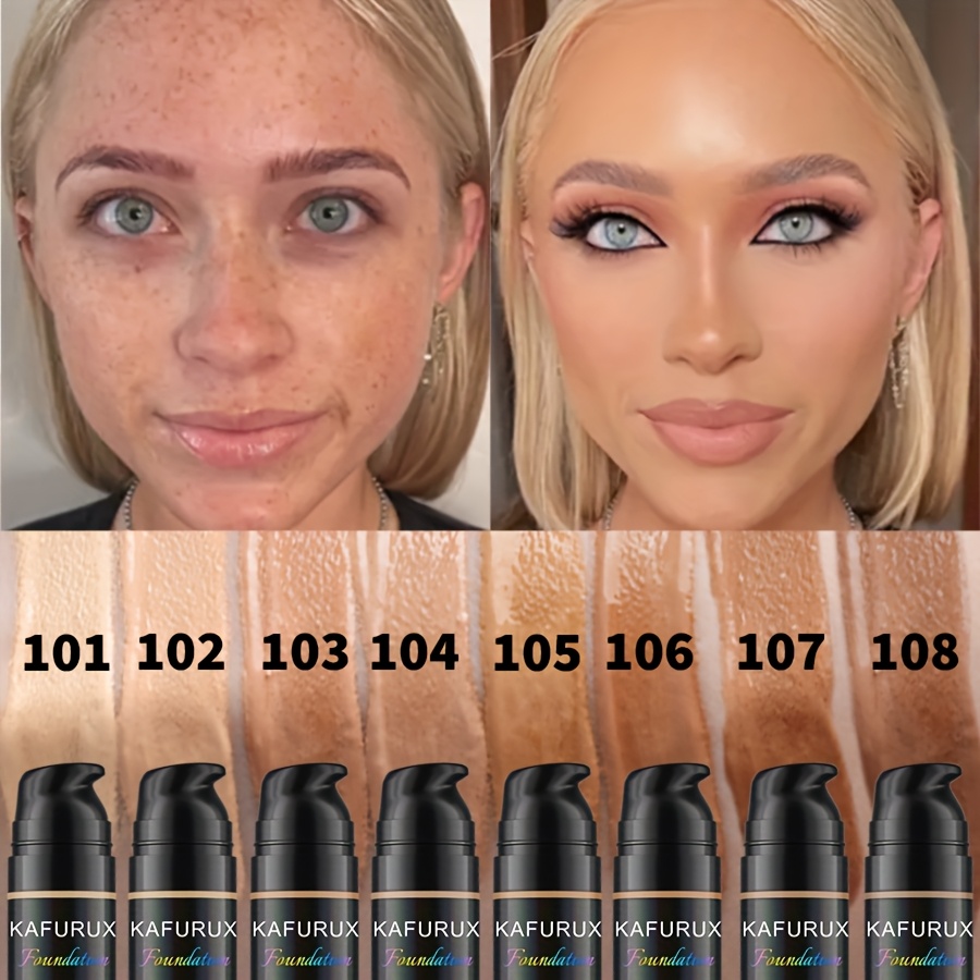 KAFURUX Full Coverage Liquid Foundation & Concealer - Strong Covering Power, Light Texture Formula Suitable for All Light Beige Types (Dry, Oily, Combination,), Light to Medium Shades for Flawless Light Beige Evenness - Women' - Image 3