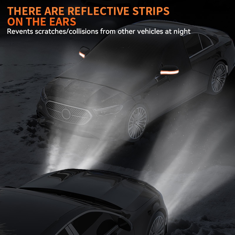 Car Windshield Snow Cover, Front Windshield Snow Protector. Quick Snow Removal to Avoid Glass Scratches, Universal Fit for Sedans/SUVs, 5 Magnets for Secure Hold, Magnetic Oxford Cloth Snow Cover. Easy to Store, Essential Winter Car Protection Tool - Image 8