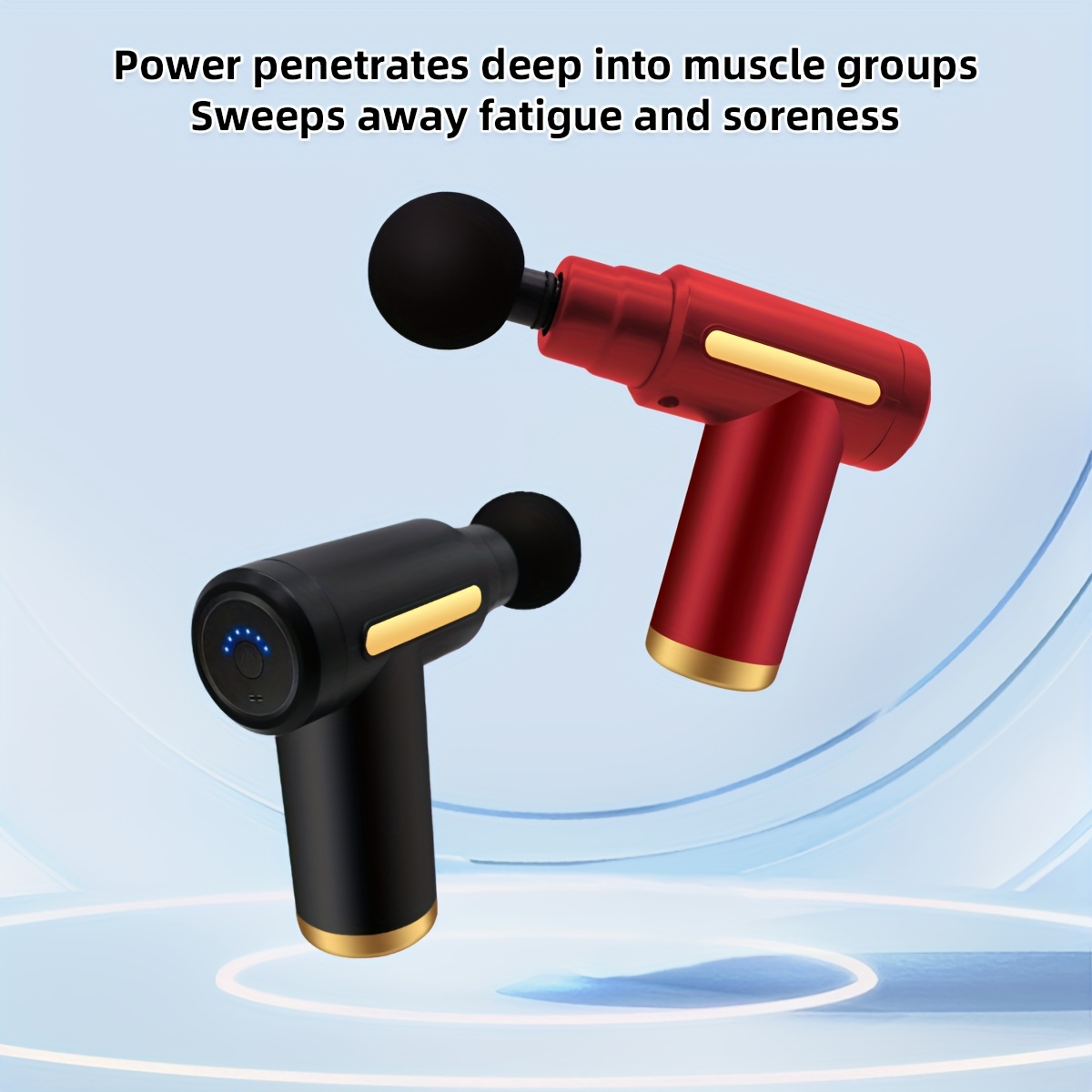 Electric Muscle Massager Gun, 4-Head Portable Handheld, Cord-Free Operation with 6-Speed Adjustable Settings, 4 Attachments, Smart App-Free Mode, Deep Tissue for Athletes, Gym Use - Image 4