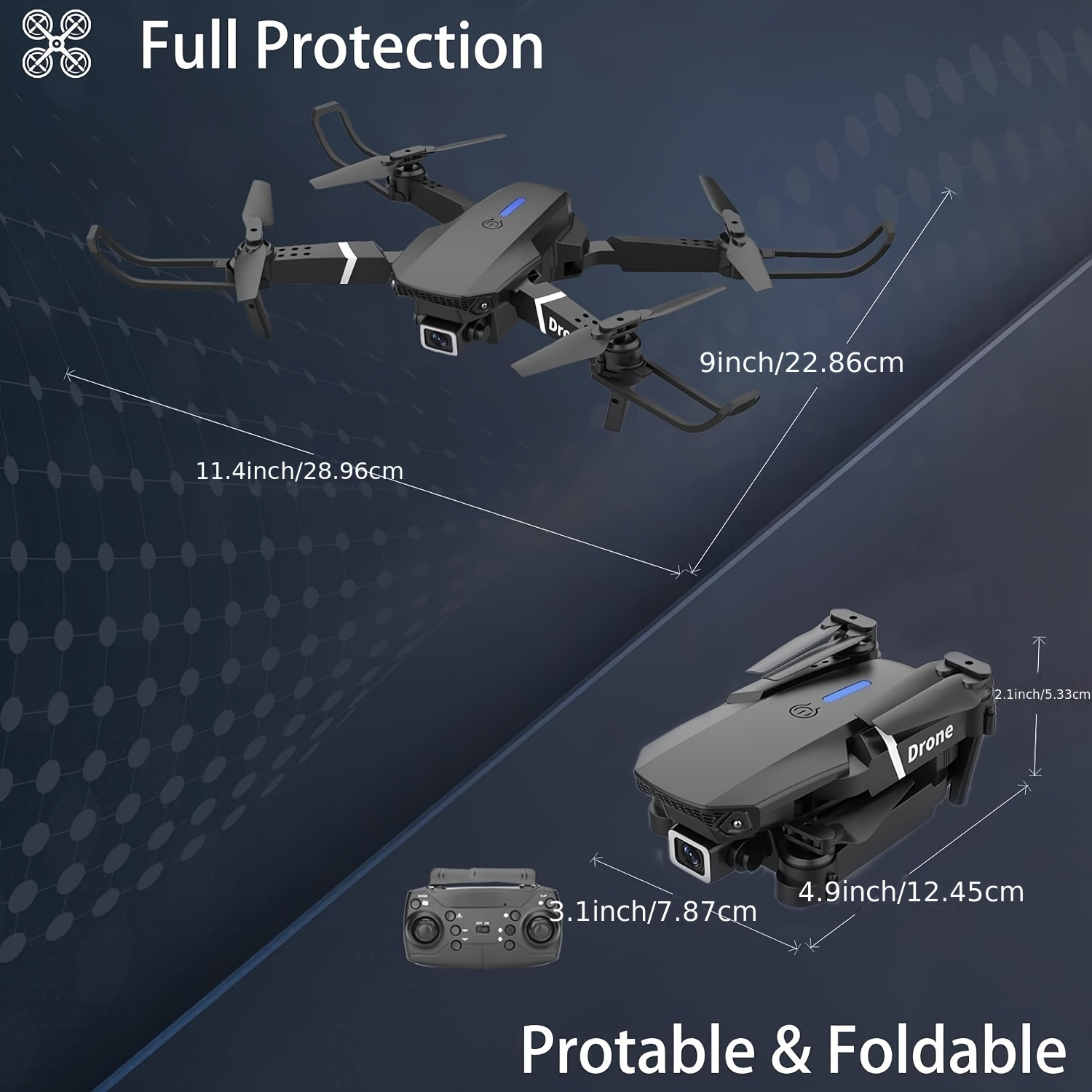 User-Friendly Drone Featuring a High-Definition Foldable Quadcopter Equipped with Voice Gesture Control, Wireless Remote, And One-Click Takeoff And Landing. It Includes Optical Flow Positioning And a Following Mode, Comes with a Portable Case - Image 8
