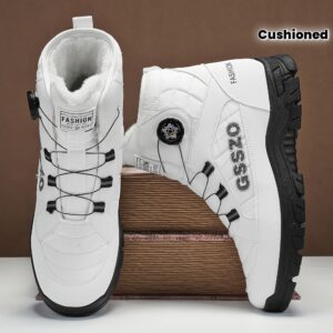 GSSZO Men's High-Top Hiking Boots with Height Increase - Slip-Resistant & PVC Sole, - -Terrain Boots Suitable for Urban Streetwear, Outdoor Trekking, Heavy-Duty Wear - Comfortable & Durable (Year-Round Use)