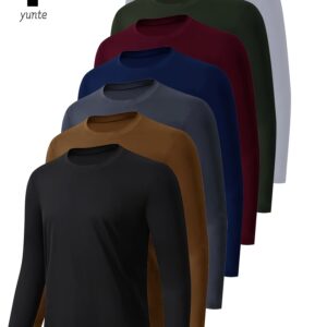 7pcs Men's Quick-Drying Long Sleeve Fitness T-Shirts - Breathable, Comfortable, Ideal for Body Shaping
