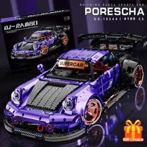 4190pcs Supercar Building Block Racing Model Toys, Adult Collectible Puzzle Sets, Birthday Gifts for Boys And Girls Halloween Decorations Christmas 1:8 Model Building Block Sports Car, Holiday Decorations, Miniature Vehicle, Detailed Replica, Highquality Bricks, Sturdy Assembly, Construction Kit, Gift for Adults, Car Enthusiasts