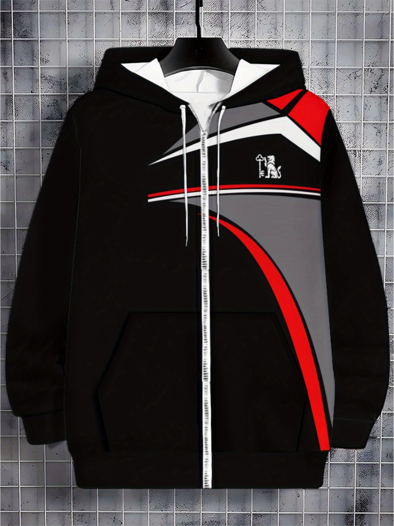 Polyester Hoodie for Restaurant Use, Black with Red and Gray Stripes, Lightweight and Durable Design, Perfect for Indoor Activities, Comfortable Fit, Stylish and Modern Look, Ideal for Casual Wear, Enhances Appearance, Easy to Clean - Image 5
