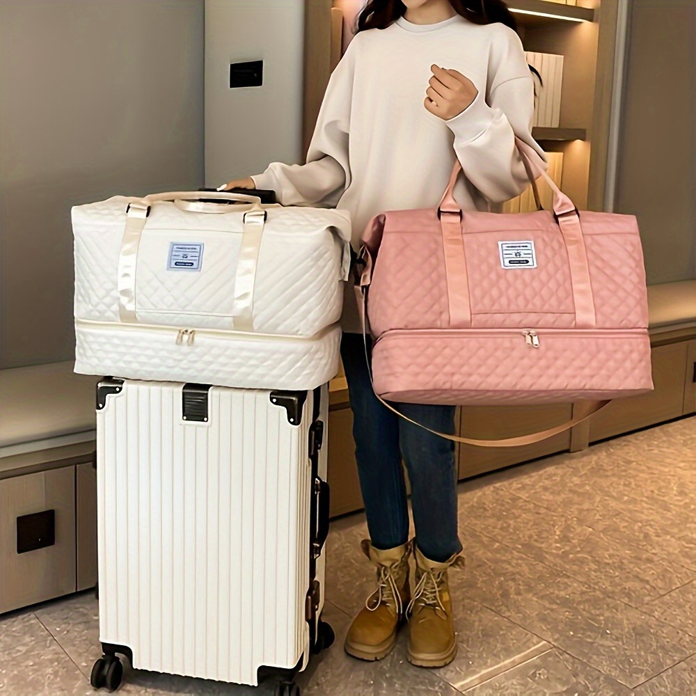 A Set of 4 Portable Fitness Bags, a New Stylish Unisex Three-Piece Set, a Large-Capacity Travel Bag Set, Outdoor Sports Tote Bags, Business Trip Luggage Storage Bags, an Independent Shoe Compartment, a Maternity Bag Set, And a Handheld Fitness Bag w - Image 12