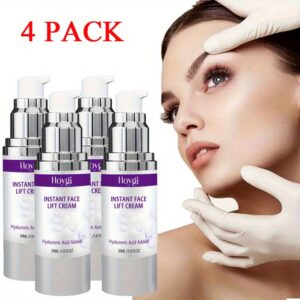 4 Packs Instant Face Lift Cream with Kojic Acid, Collagen & Retinol - 30ml/1.05oz Each, Hydrating & Lifting Formula for Sensitive Light, Sensitive Light Care, Collagen Boosting, Long-Lasting Moisture, Instant & Visible Results, Day & Night Use