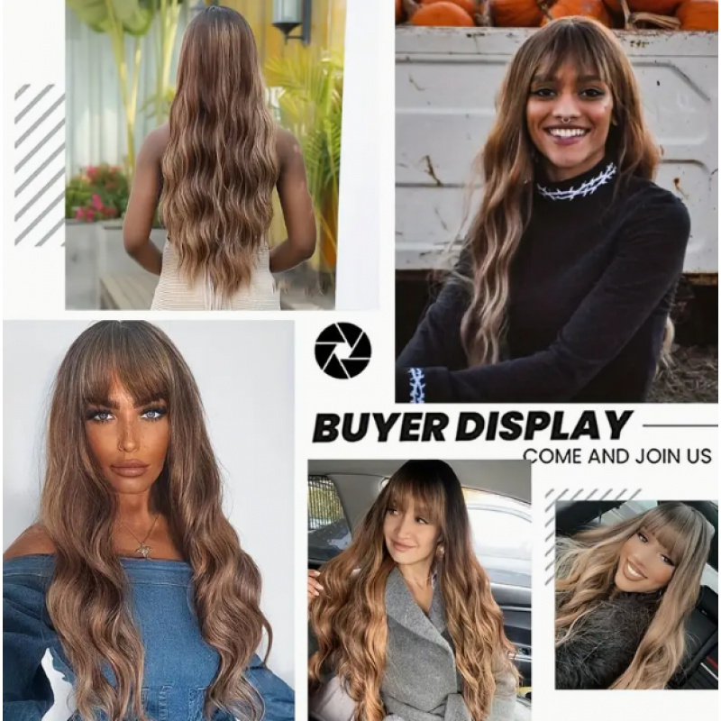 30-Inch Women's Elegant Long Curly Wig - Soft Synthetic Hair with Natural Volume & Fullness, Rose Net Cap for All-Day Comfort - Light Beige Tones (Blonde/Brown/Black/Red) - Wavy Texture for Cosplay, Parties, Casual Attire - Suitable - Image 7