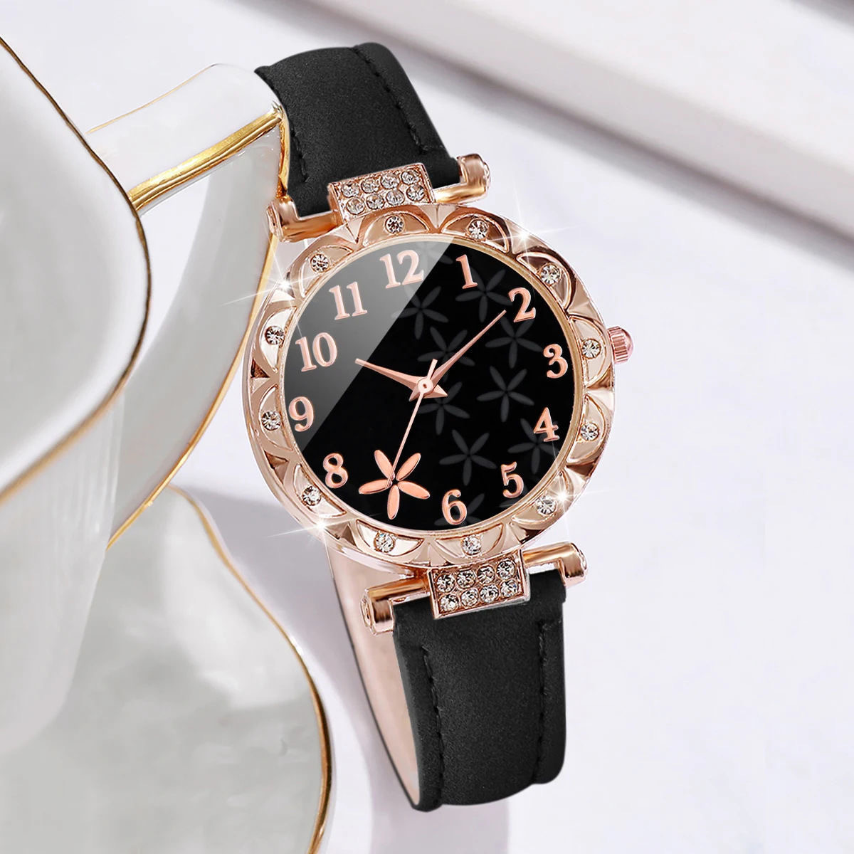 1pc Women'S Elegant Starfish Pattern Watch with & Pink Hands, Faux Leather Strap, Quartz Movement, Large Easy-to-Read Analog Clock, Casual & Semi-Formal Watch for Students & Everyday Use, Battery-Powered (CR2030) - Stylish & Affordable Women'S Fashi - Image 8