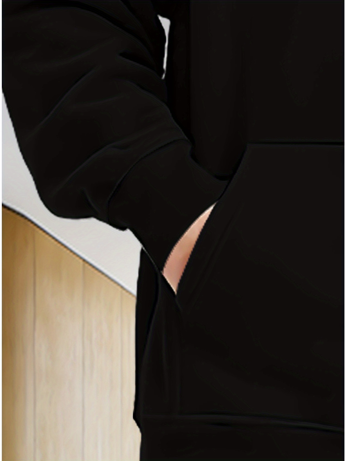 Polyester Hoodie for Restaurant Use, Black with Red and Gray Stripes, Lightweight and Durable Design, Perfect for Indoor Activities, Comfortable Fit, Stylish and Modern Look, Ideal for Casual Wear, Enhances Appearance, Easy to Clean - Image 6