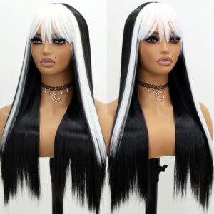 Women' & Suitable for Women' Long Straight Synthetic Heat-Fused Fiber Wig - Natural Looking Hairpiece with Cosplay, Daily Wear, for Party, for African Descent, 26inch