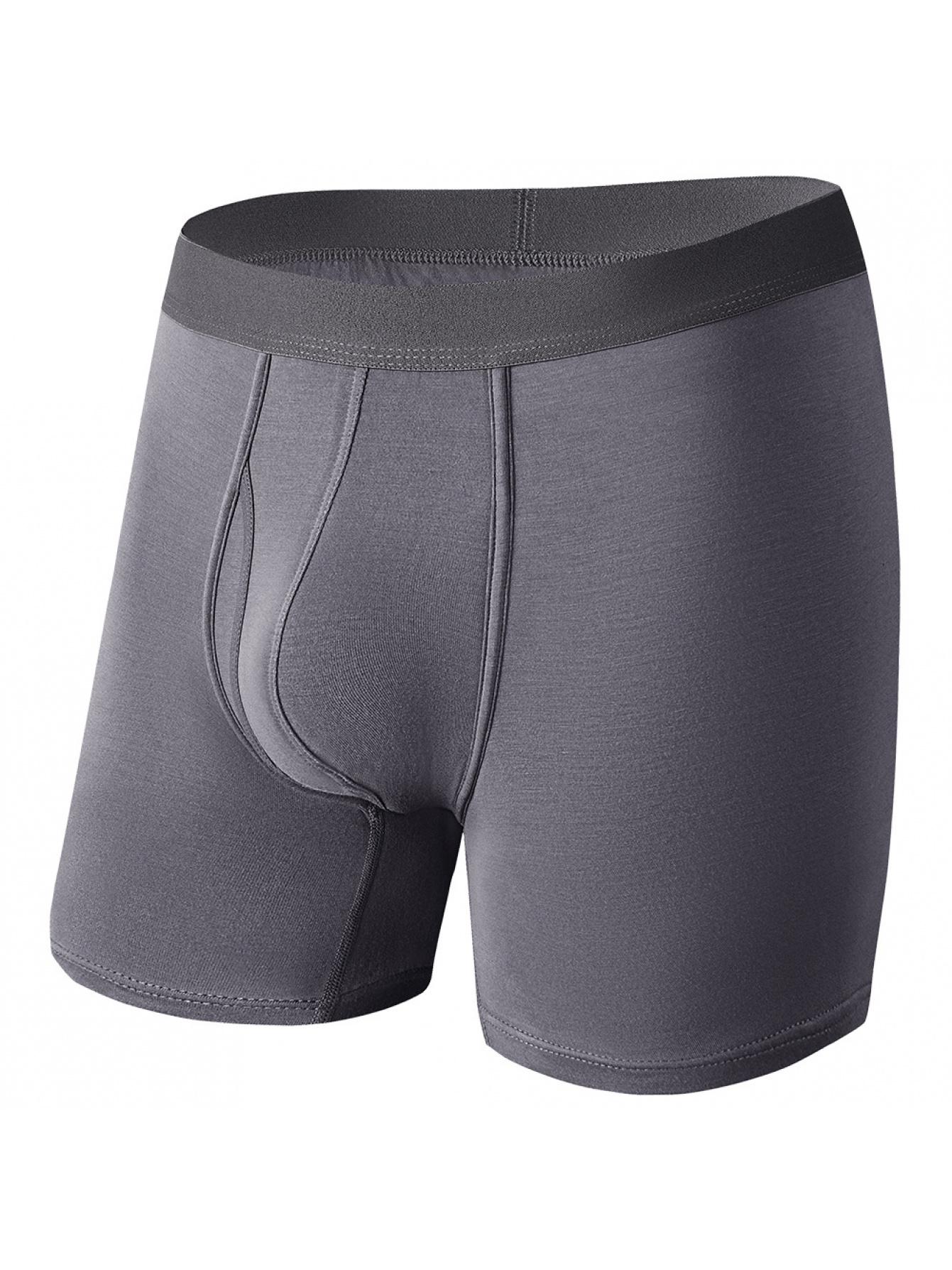 Multicolor Random Men's Extended Length Bamboo Fiber Boxers- Mid-rise, Sports Breathable Underwear. Light Beige-friendly, Moisture-absorbing, Quick-drying, No Stuffiness or Sweat. Comfortable, Breathable, High Elasticity, Seamless, Plus Sizes - Image 4